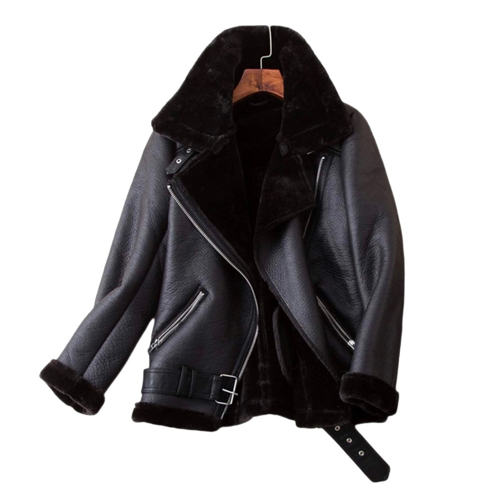 NWOT Ly Varey Lin Faux Leather/Fur Moto Jacket